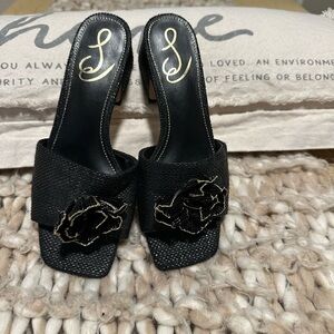 Circus by Sam Edelman Black Mules with Gold Accents